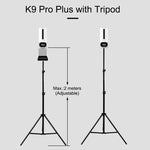K9 Pro Plus免接觸體溫計 + 1000ml自動免接觸液體皂液器含底座安裝，15語言語音播報，K9 Pro Plus
