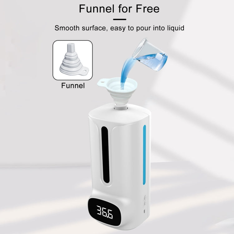 K9 Pro Plus免接觸體溫計 + 1000ml自動免接觸液體皂液器含底座安裝，15語言語音播報，K9 Pro Plus