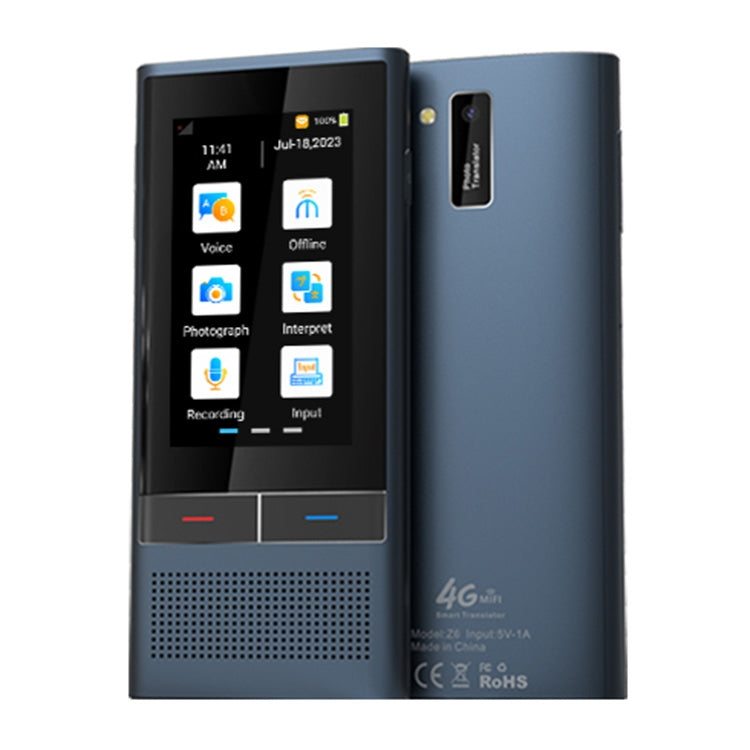 Z6 4G 版本 3.1 吋螢幕智慧語音翻譯器，商務旅行用，1GB+16GB，支援 138 種語言互譯
