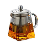 不鏽鋼透明耐熱玻璃濾茶壺，容量：950ml，容量：950ml