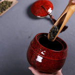窯變陶瓷迷你茶壺儲存防潮密封茶罐