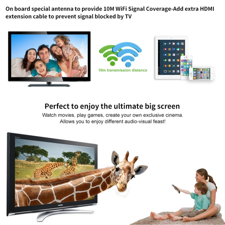 M2 Plus 無線 WiFi 顯示接收器，支援 Airplay Miracast DLNA 1080P HDMI 電視棒，適用於 iPhone、三星及其他安卓智能手機，M2 Plus