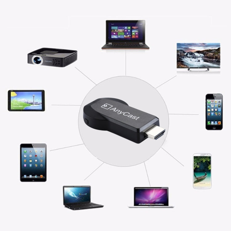 M2 Plus 無線 WiFi 顯示接收器，支援 Airplay Miracast DLNA 1080P HDMI 電視棒，適用於 iPhone、三星及其他安卓智能手機，M2 Plus