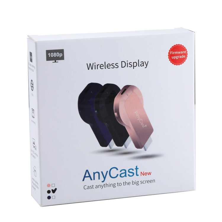 M2 Plus 無線 WiFi 顯示接收器，支援 Airplay Miracast DLNA 1080P HDMI 電視棒，適用於 iPhone、三星及其他安卓智能手機，M2 Plus
