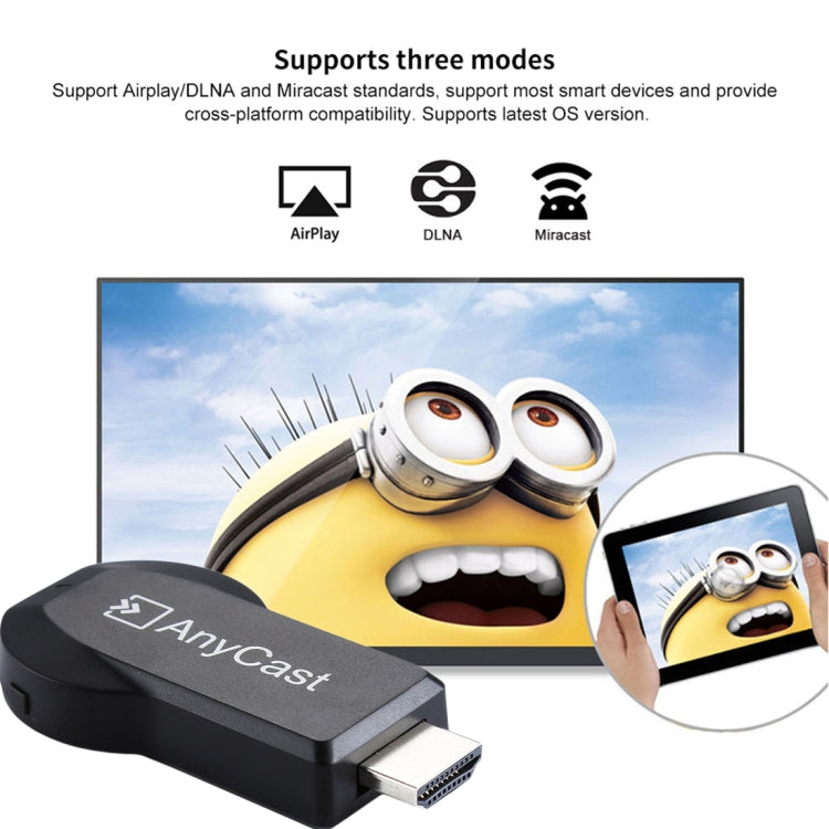M2 Plus 無線 WiFi 顯示接收器，支援 Airplay Miracast DLNA 1080P HDMI 電視棒，適用於 iPhone、三星及其他安卓智能手機，M2 Plus