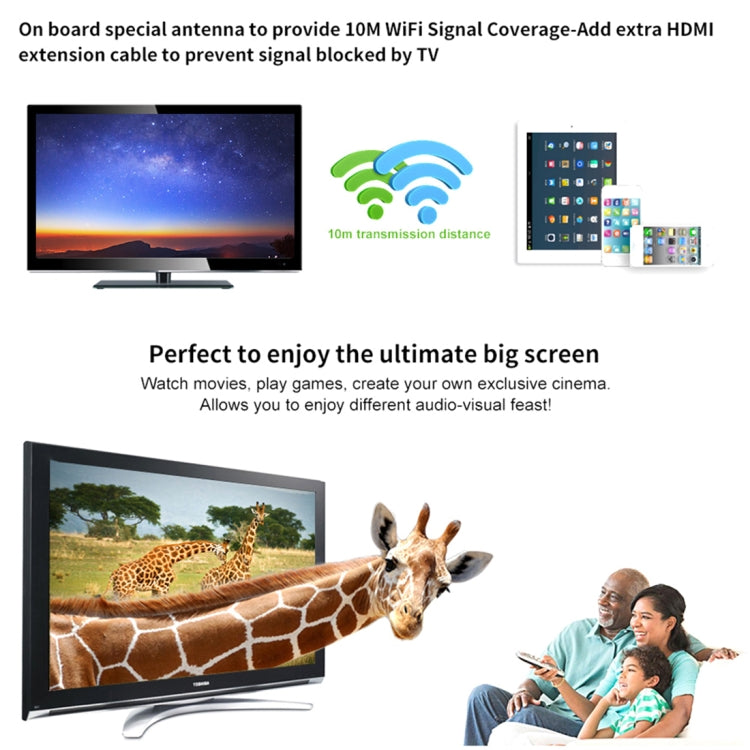 M4 Plus 無線 WiFi 顯示接收器，支援 Airplay Miracast DLNA 1080P HDMI 電視棒，適用於 iPhone、三星及其他安卓智能手機，M4 Plus