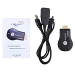 M4 Plus 無線 WiFi 顯示接收器，支援 Airplay Miracast DLNA 1080P HDMI 電視棒，適用於 iPhone、三星及其他安卓智能手機，M4 Plus