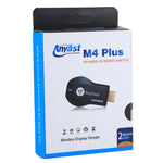M4 Plus 無線 WiFi 顯示接收器，支援 Airplay Miracast DLNA 1080P HDMI 電視棒，適用於 iPhone、三星及其他安卓智能手機，M4 Plus