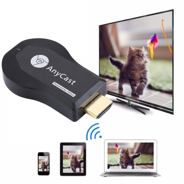 M4 Plus 無線 WiFi 顯示接收器，支援 Airplay Miracast DLNA 1080P HDMI 電視棒，適用於 iPhone、三星及其他安卓智能手機，M4 Plus