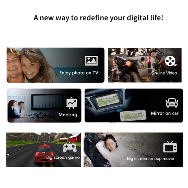 M4 Plus 無線 WiFi 顯示接收器，支援 Airplay Miracast DLNA 1080P HDMI 電視棒，適用於 iPhone、三星及其他安卓智能手機，M4 Plus