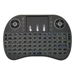 支援語言：台語 i8 空中滑鼠無線背光鍵盤，含觸控板，適用 Android TV Box、智慧電視、PC 平板、Xbox360、PS3、HTPC/IPTV，台語