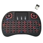 支援語言：義大利語 i8 空中滑鼠無線背光鍵盤，含觸控板，適用 Android TV Box、智慧電視、PC 平板、Xbox360、PS3、HTPC/IPTV，義大利語