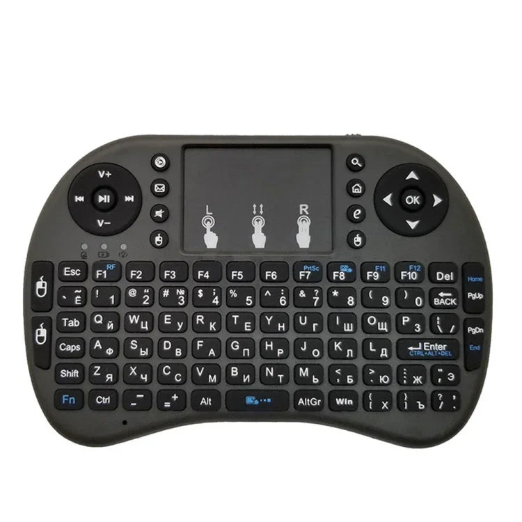 支援語言：俄文 i8 空中滑鼠無線鍵盤，帶觸控板，適用於 Android TV 盒子、智慧電視、PC 平板、Xbox360、PS3 及 HTPC/IPTV