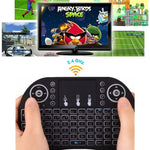 支援語言：法文 i8 空中滑鼠無線鍵盤，帶觸控板，適用於 Android TV 盒子、智慧電視、PC 平板、Xbox360、PS3 及 HTPC/IPTV，法文