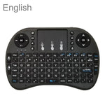 支援語言：英文 i8 空中滑鼠無線鍵盤，帶觸控板，適用於 Android TV 盒子、智慧電視、PC 平板、Xbox360、PS3 及 HTPC/IPTV，英文