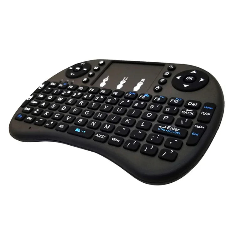 支援語言：英文 i8 空中滑鼠無線鍵盤，帶觸控板，適用於 Android TV 盒子、智慧電視、PC 平板、Xbox360、PS3 及 HTPC/IPTV，英文
