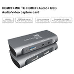 Z27 HDMI 母頭 + 麥克風至 HDMI 母頭 USB 2.0 視頻音頻擷取盒，Z27