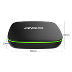 R69 1080P HD 智能電視盒 Android 4.4 媒體播放器，附遙控器，四核 Allwinner H3，RAM：1GB，ROM：8GB，2.4G WiFi，LAN，歐規插頭，1GB+8GB
