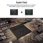R69 1080P HD 智能電視盒 Android 4.4 媒體播放器，附遙控器，四核 Allwinner H3，RAM：1GB，ROM：8GB，2.4G WiFi，LAN，歐規插頭，1GB+8GB