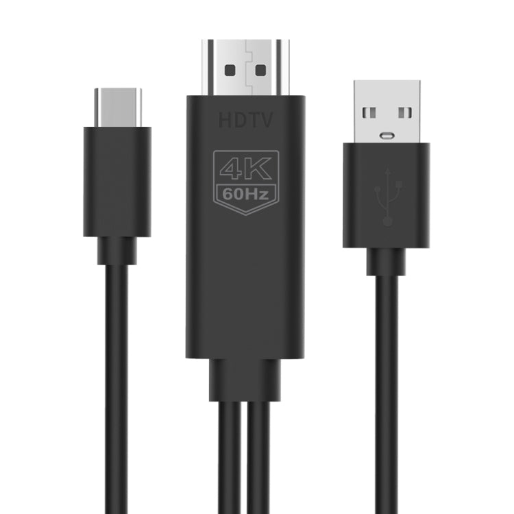 UC502 USB-C / Type-C 4K 60Hz高清電視塑料線，UC502