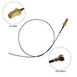 2 x 6dBi 2.4GHz 5GHz 雙頻 WiFi RP-SMA 公頭天線 + 2 x 35CM RP-SMA IPEX MHF4 連接線，6dBi 天線 + RP-SMA 線