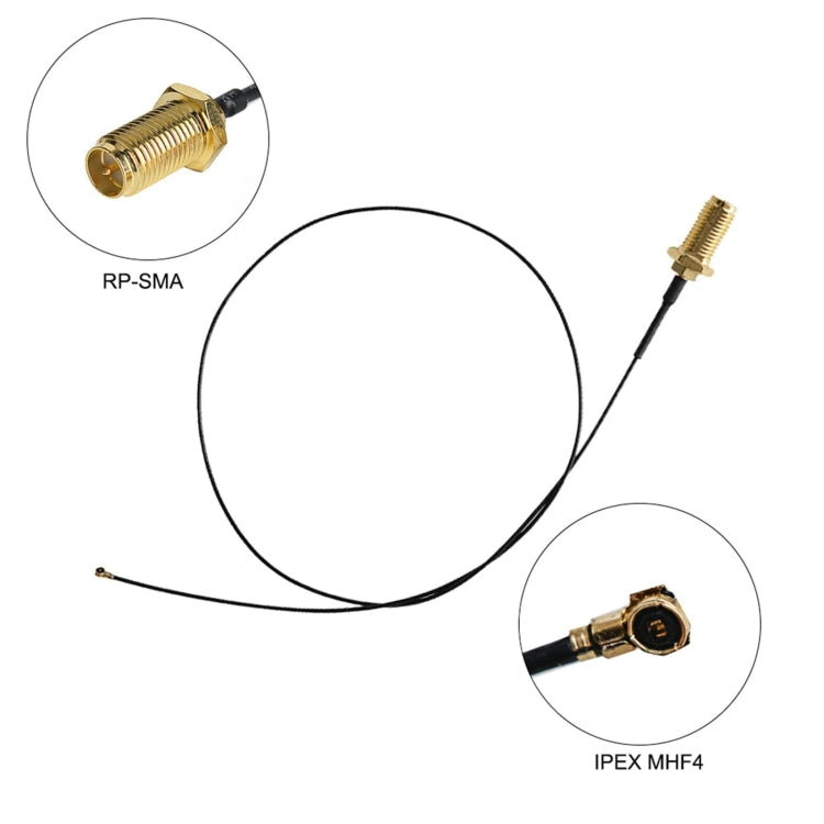 2 x 6dBi 2.4GHz 5GHz 雙頻 WiFi RP-SMA 公頭天線 + 2 x 35CM RP-SMA IPEX MHF4 連接線，6dBi 天線 + RP-SMA 線