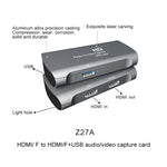 Z27A HDMI母轉HDMI母USB視頻音頻擷取盒，Z27A