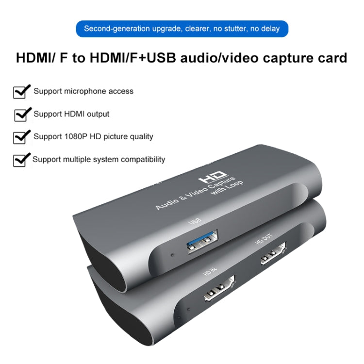 Z27A HDMI母轉HDMI母USB視頻音頻擷取盒，Z27A