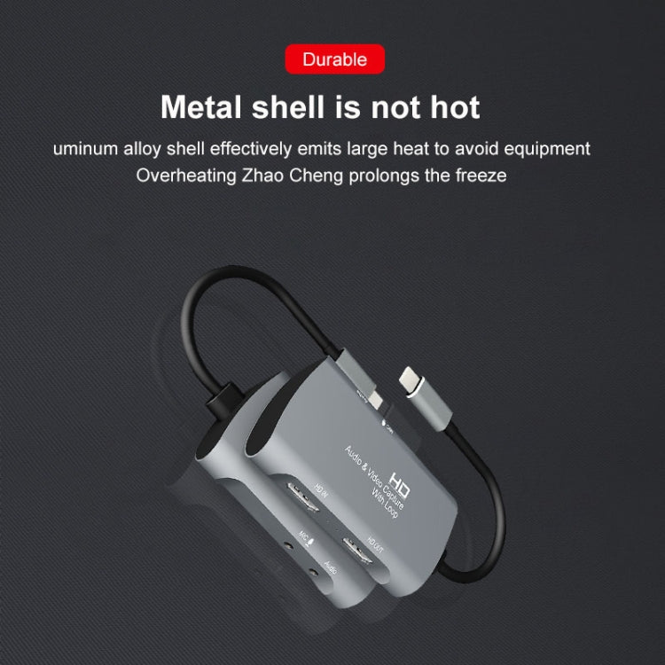 Z30A HDMI 母頭 + 麥克風轉 HDMI 母頭 + 音頻 + USB-C / Type-C 視頻擷取盒，Z30A