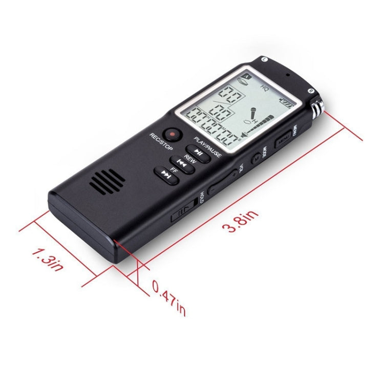T60單色屏高清降噪數位語音錄音筆，16G，支援MP3／WAV格式，16G
