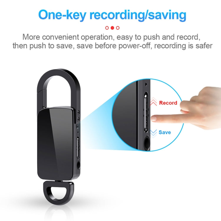 S20 8GB 鑰匙圈高清降噪便攜錄音筆，8GB