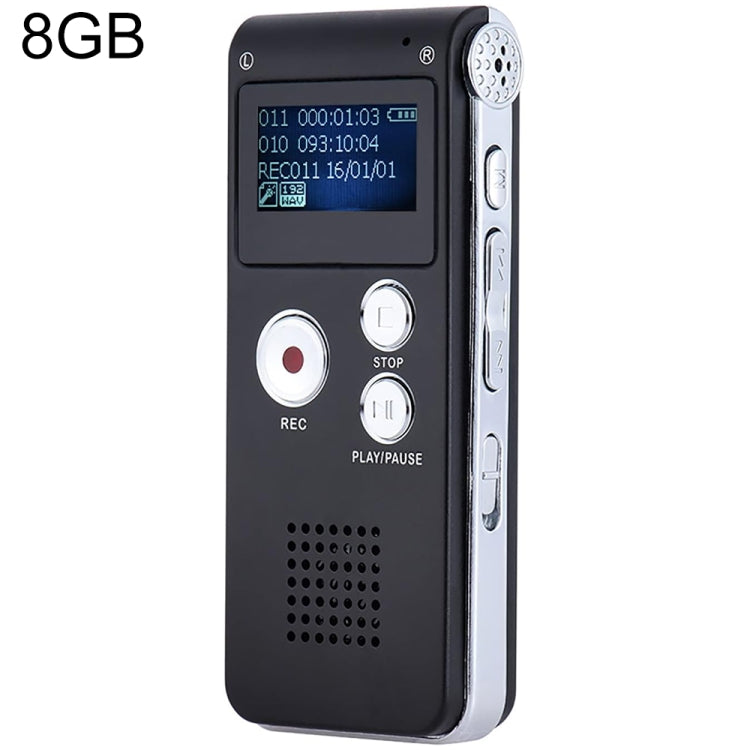 SK012 8GB智慧降噪高清錄音筆，黑色8GB