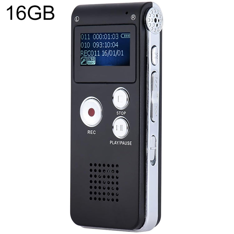 SK012 16GB智慧降噪高清錄音筆，黑色16GB