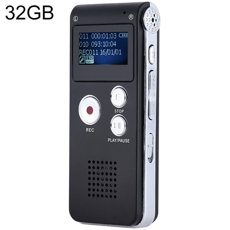 SK012 32GB智慧降噪高清錄音筆，黑色32GB