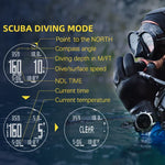 NORTH EDGE AQUA 100米防水潛水員智慧手錶，支援夜光顯示及指南針模式，AQUA
