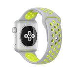 適用於 Apple Watch Series 10 42mm / 9&8&7 41mm / SE 3&SE 2&6&SE&5&4 40mm / 3&2&1 38mm 時尚經典矽膠運動錶帶（灰白色），WA1230A，WA1230B，WA1230BG，WA1230BH，WA1230BL，WA1230BM，WA1230BR，WA1230BY，WA1230C，WA1230D，WA1230DW