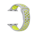 適用於 Apple Watch Series 10 42mm / 9&8&7 41mm / SE 3&SE 2&6&SE&5&4 40mm / 3&2&1 38mm 時尚經典矽膠運動錶帶（灰白色），WA1230A，WA1230B，WA1230BG，WA1230BH，WA1230BL，WA1230BM，WA1230BR，WA1230BY，WA1230C，WA1230D，WA1230DW