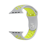 適用於 Apple Watch Series 10 42mm / 9&8&7 41mm / SE 3&SE 2&6&SE&5&4 40mm / 3&2&1 38mm 時尚經典矽膠運動錶帶（灰白色），WA1230A，WA1230B，WA1230BG，WA1230BH，WA1230BL，WA1230BM，WA1230BR，WA1230BY，WA1230C，WA1230D，WA1230DW