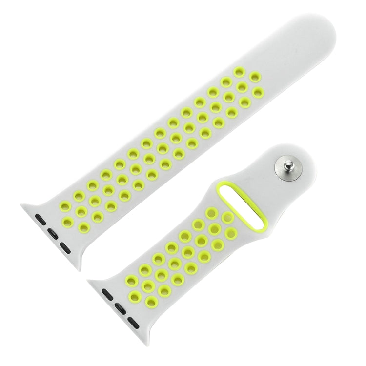 適用於 Apple Watch Series 10 42mm / 9&8&7 41mm / SE 3&SE 2&6&SE&5&4 40mm / 3&2&1 38mm 時尚經典矽膠運動錶帶（灰白色），WA1230A，WA1230B，WA1230BG，WA1230BH，WA1230BL，WA1230BM，WA1230BR，WA1230BY，WA1230C，WA1230D，WA1230DW