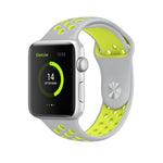 適用於 Apple Watch Series 10 42mm / 9&8&7 41mm / SE 3&SE 2&6&SE&5&4 40mm / 3&2&1 38mm 時尚經典矽膠運動錶帶（灰白色），WA1230A，WA1230B，WA1230BG，WA1230BH，WA1230BL，WA1230BM，WA1230BR，WA1230BY，WA1230C，WA1230D，WA1230DW