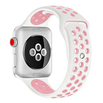 適用於 Apple Watch Series 10 42mm / 9&8&7 41mm / SE 3&SE 2&6&SE&5&4 40mm / 3&2&1 38mm 時尚經典矽膠運動錶帶（灰白色），WA1230A，WA1230B，WA1230BG，WA1230BH，WA1230BL，WA1230BM，WA1230BR，WA1230BY，WA1230C，WA1230D，WA1230DW
