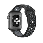適用於 Apple Watch Ultra 49mm & Watch Ultra 2 49mm / Series 10 46mm / 9&8&7 45mm / SE 3&SE 2&6&SE&5&4 44mm / 3&2&1 42mm 時尚經典矽膠運動錶帶（灰黃），WA1231A、WA1231B、WA1231BG、WA1231BH、WA1231BL、WA1231BM、WA1231BR、WA1231B...