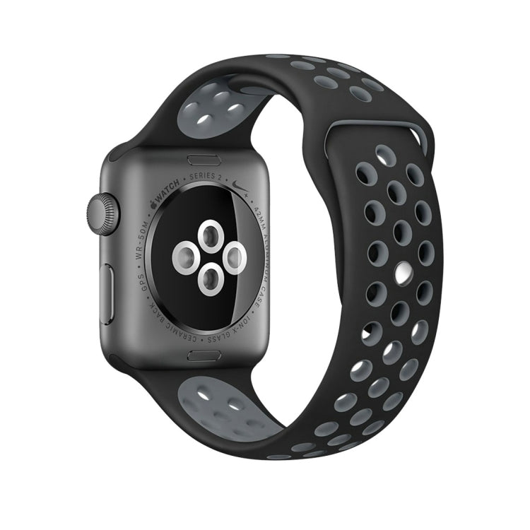 適用於 Apple Watch Ultra 49mm & Watch Ultra 2 49mm / Series 10 46mm / 9&8&7 45mm / SE 3&SE 2&6&SE&5&4 44mm / 3&2&1 42mm 時尚經典矽膠運動錶帶（灰黃），WA1231A、WA1231B、WA1231BG、WA1231BH、WA1231BL、WA1231BM、WA1231BR、WA1231B...