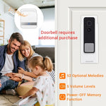 B10 52 種鈴聲 110dB 門鈴接收器 低功耗家用門鈴工具，EU 插頭，AC 90-260V，B10 白色 EU 插頭