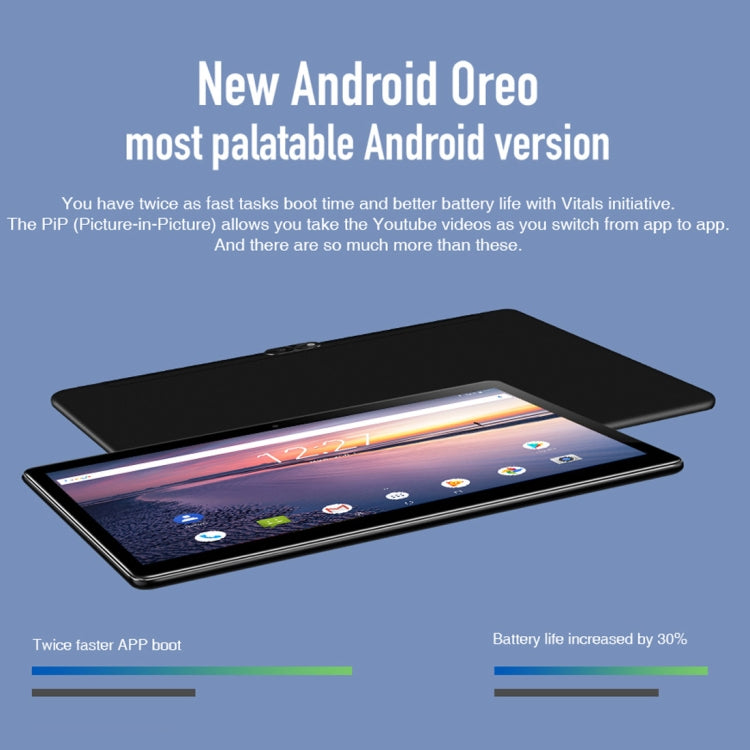 Android 8.0，MTK (Helio X27) 十核心最高 2.1GHz，支援 OTG、FM、藍牙、雙頻 WiFi，網路：4G，Hi9 Air 4GB+64GB