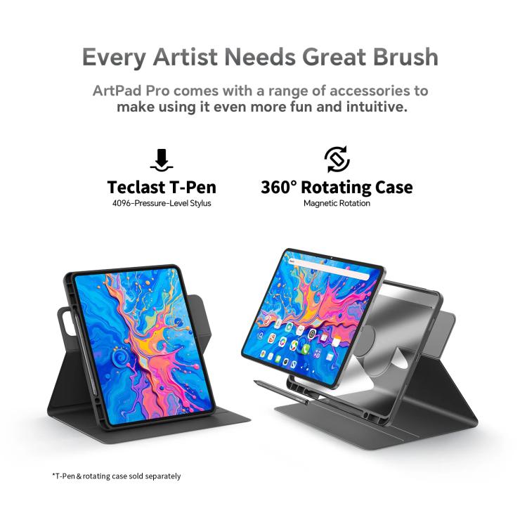 Teclast ArtPad Pro 平板電腦，8GB+256GB，12.7 吋 Android 15 MTK Helio G99 八核心，4G 網路雙 SIM，ArtPad Pro