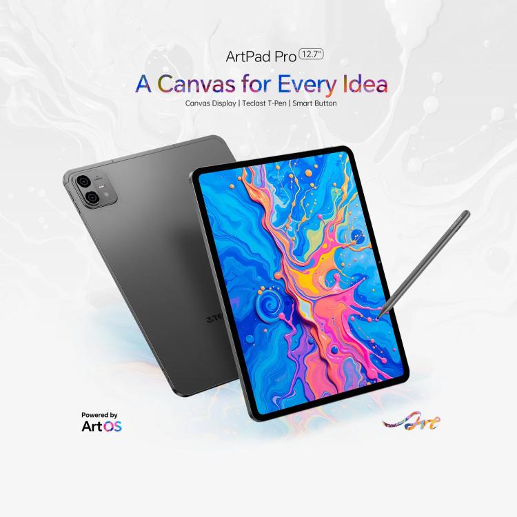 Teclast ArtPad Pro 平板電腦，8GB+256GB，12.7 吋 Android 15 MTK Helio G99 八核心，4G 網路雙 SIM，ArtPad Pro