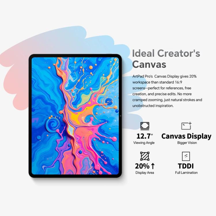 Teclast ArtPad Pro 平板電腦，8GB+256GB，12.7 吋 Android 15 MTK Helio G99 八核心，4G 網路雙 SIM，ArtPad Pro