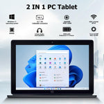 Windows 10，Intel Celeron J3455 四核心，支援 TF 卡、HDMI、藍牙及雙 WiFi，附鍵盤，N4000 四核心 8GB+128GB 含鍵盤