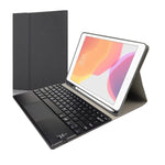 RK109C 可拆卸磁吸塑料藍牙鍵盤帶觸控板 + 絲紋 TPU 平板保護套，適用於 iPad Air 2020，帶筆槽和支架，RK109C